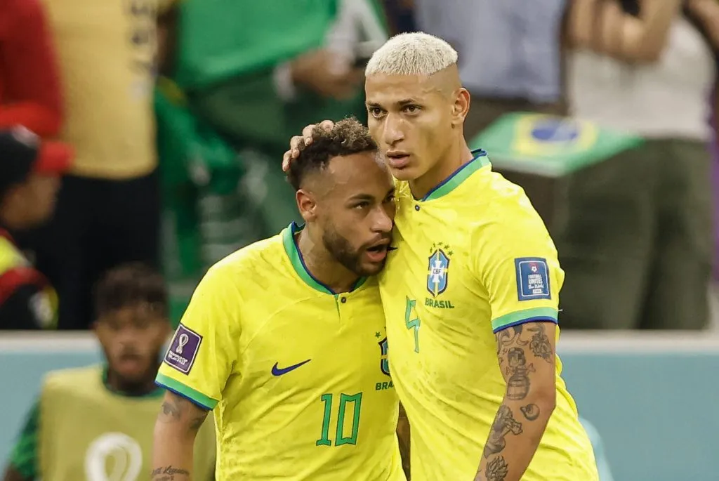 Neymar e Richarlison na última Copa do Mundo 2022. Photo: Marcelo Machado de Melo/Fotoarena