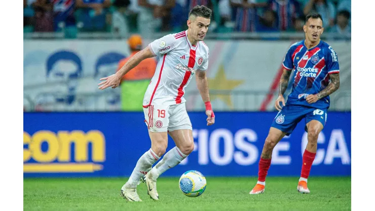Borré em ação no duelo entre Bahia e Internacional, no Brasileirão. (Sipa US / Alamy Stock Photo)