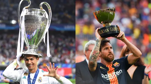 Cristiano Ronaldo (Photo by Laurence Griffiths/Getty Images) e Messi (Photo by David Ramos/Getty Images)