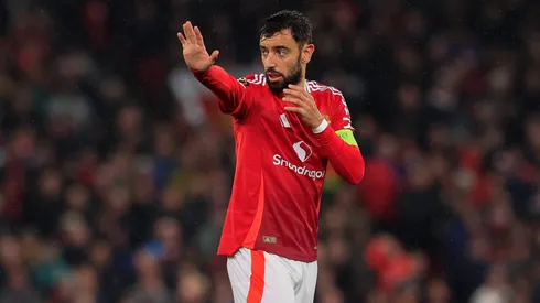Bruno Fernandes em partida pelo Manchester United