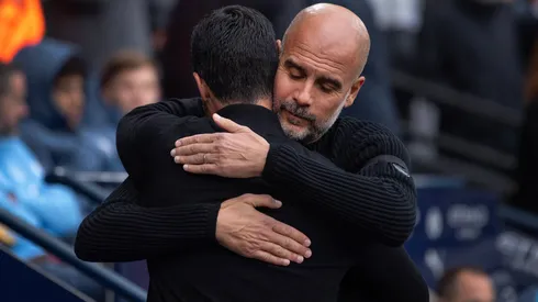 Mikel Arteta e Pep Guardiola juntos