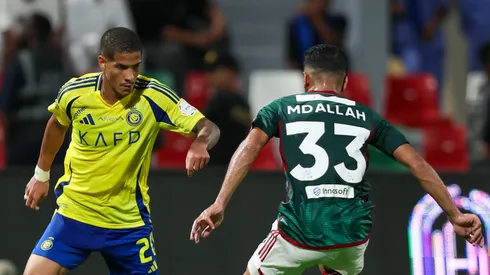 Ângelo marca gol em vitória no Al-Nassr. Foto: Yasser Bakhsh/Getty Images