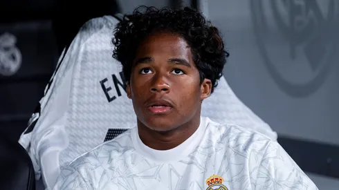 Endrick no banco de reservas do Real Madrid