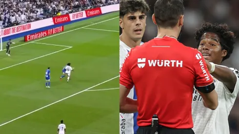 Endrick reclama com árbitro em Real Madrid x Alavés. Foto: Gonzalo Arroyo Moreno/Getty Images