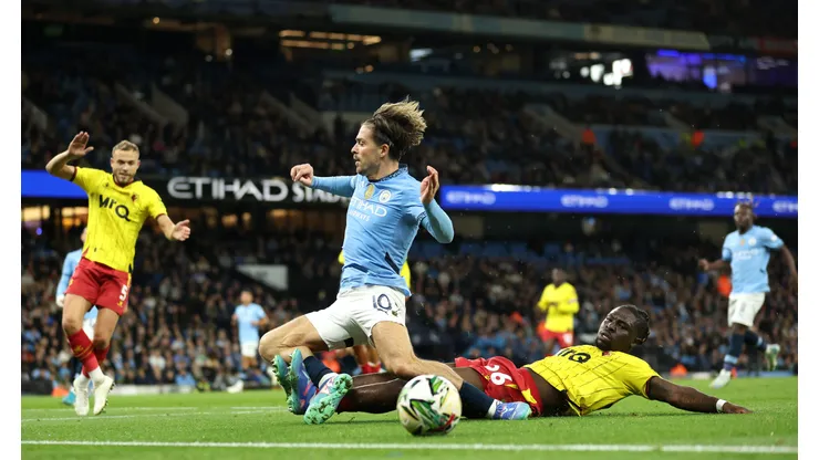Manchester City encarou o Watford por rodada da Copa da Liga Inglesa, no Etihad Stadium (Foto: Carl Recine/Getty Images)