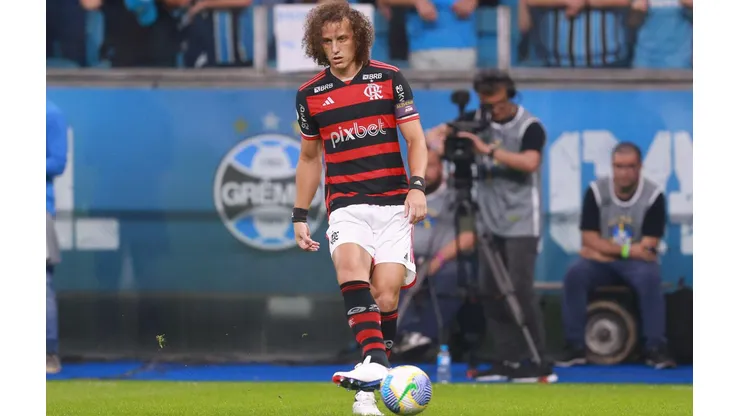 David Luiz em ação durante a partida entre Grêmio e Flamengo pelo Brasileirão, no dia 22 de setembro de 2024