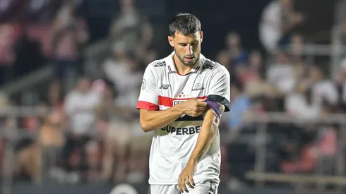 Calleri durante a partida entre São Paulo e Internacional pelo Brasileirão, no dia 22 de setembro de 2024. (Sipa US / Alamy Stock Photo)