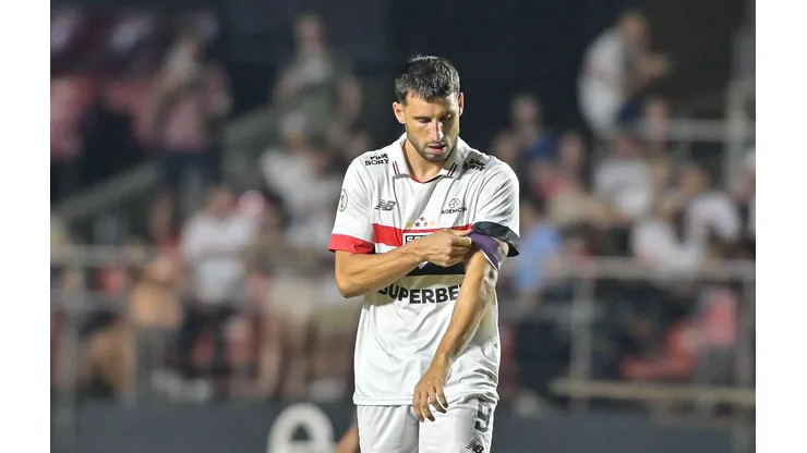 Calleri durante a partida entre São Paulo e Internacional pelo Brasileirão, no dia 22 de setembro de 2024. (Sipa US / Alamy Stock Photo)