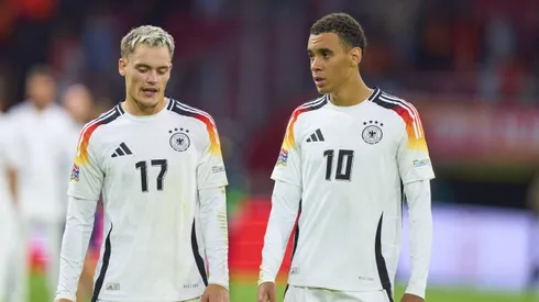 Jamal Musiala (à direita) é alvo do Manchester City. (Foto: Imago/ActionPictures)