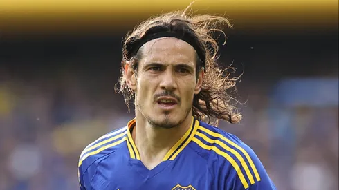 Edinson Cavani com a camisa do Boca Juniors.