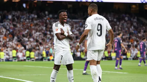Vinicius Junior e Mbappé, atacantes do Real Madrid. (Photo by Florencia Tan Jun/Getty Images)