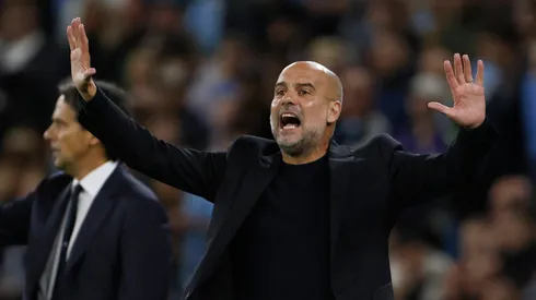 Guardiola em partida contra a Internazionale