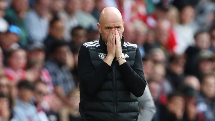 Erik Ten Hag em partida pelo Manchester United