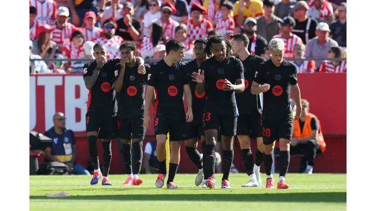 Barcelona em campo contra o Girona por La Liga (Foto: David Ramos/Getty Images)
