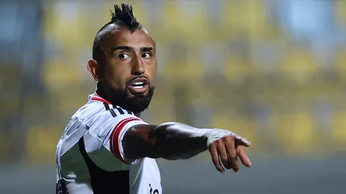 Vidal foi provocativo após partida contra River Plate (Foto: Marcelo Hernandez/Getty Images)