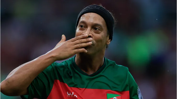 Ronaldinho quando jogou recentemente no Maracanã novamente. Foto: Buda Mendes/Getty Images