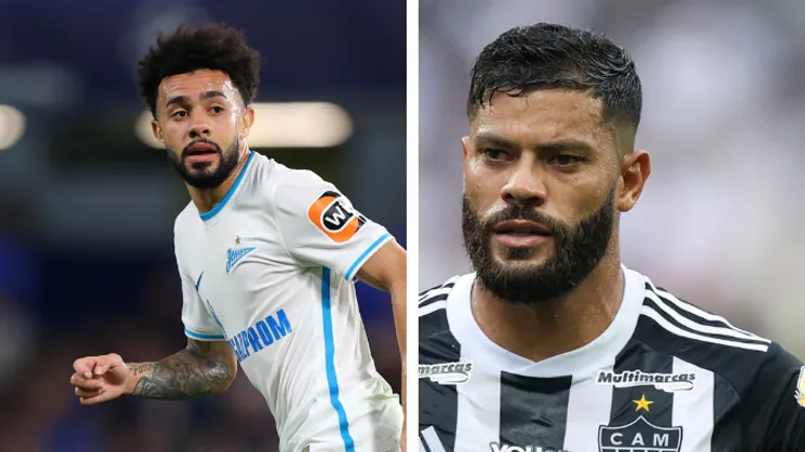 Hulk e mais 3 aparecem no Palmeiras com definição no mercado: "É informação...". Fotos: Catherine Ivill e Alexandre Schneider/Getty Images