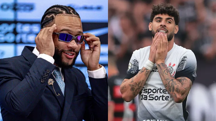 Comparação entre Memphis e Yuri Alberto. Foto Esq.: Leonardo Lima/AGIF e Foto Dir.: Ettore Chiereguini/AGIF