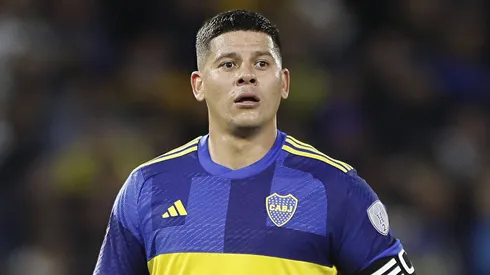 Marcos Rojo, com a camisa do Boca Juniors, pode chegar ao Palmeiras.