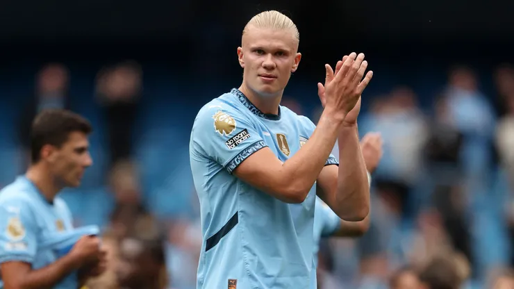 Haaland em partida pelo Manchester City