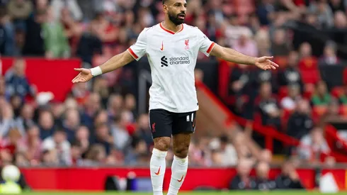 Salah em campo durante o confronto entre Manchester United e Liverpool, no dia 01 de setembro de 2024, na Premier League. (SPP Sport Press Photo. / Alamy Stock Photo)