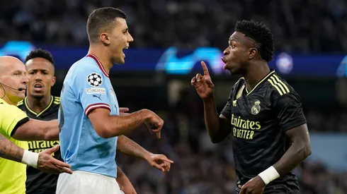 Rodri e Vinicius Júnior em partida