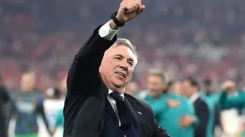 Ancelotti, treinador do real madrid quer que jogador importante fique no elenco. (Photo by David Ramos/Getty Images)