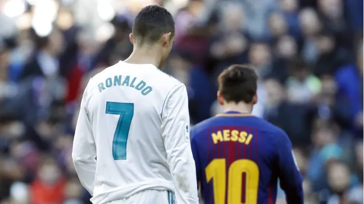 Cristiano Ronaldo e Messi duelaram por Real Madrid x Barcelona.