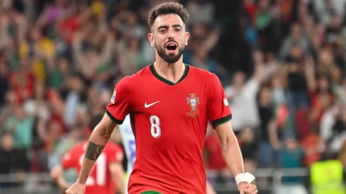 Bruno Fernandes em partida pela Seleção de Portugal