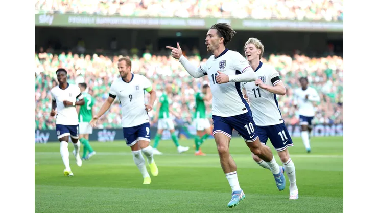 Grealish, de volta à Inglaterra, marcou contra a Irlanda, sua terra natal (Foto: Carl Recine/Getty Images)