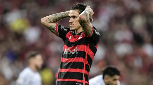Pedro, centroavante do Flamengo. Foto: Thiago Ribeiro/AGIF