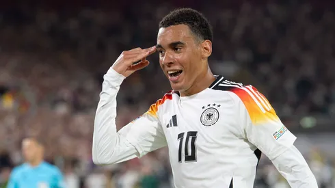 Jamal Musiala em partida pela Seleção Alemã