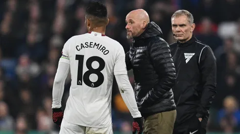 Casemiro e ten Hag no Manchester United.