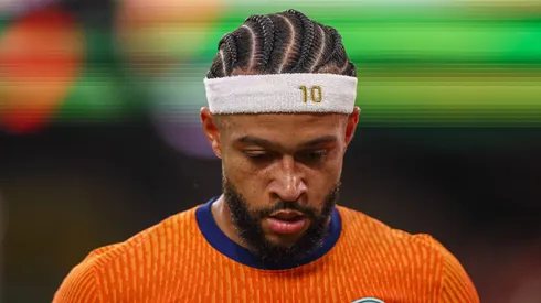 Depay com a camisa da Holanda na Eurocopa 2024.