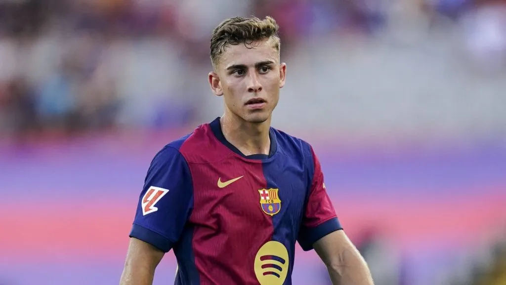 Fermin López, do Barcelona, durante a partida da La Liga EA Sports entre Barcelona e Real Valladolid, realizada no Estádio Lluis Companys em 31 de agosto de 2024, em Barcelona, Espanha. (Foto: IMAGO / Pressinphoto)
