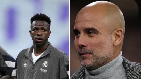 Guardiola abre o jogo sobre Vinicius Júnior e Bola de Ouro. Fotos: David Ramos e Michael Steele