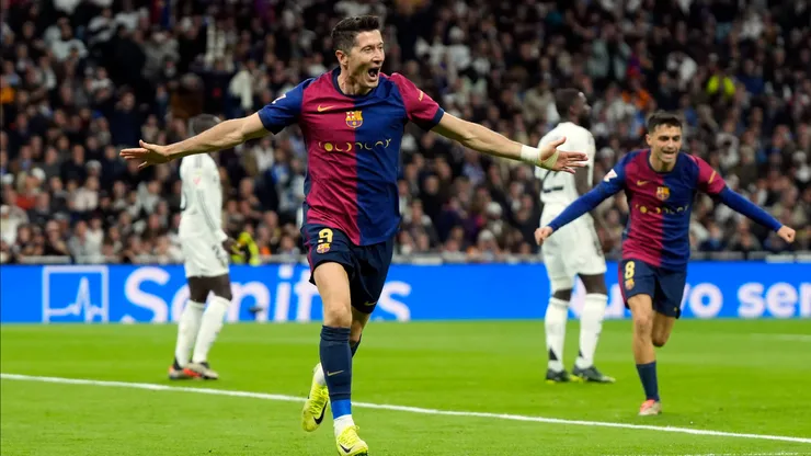 Lewandowski em partida contra o Real Madrid