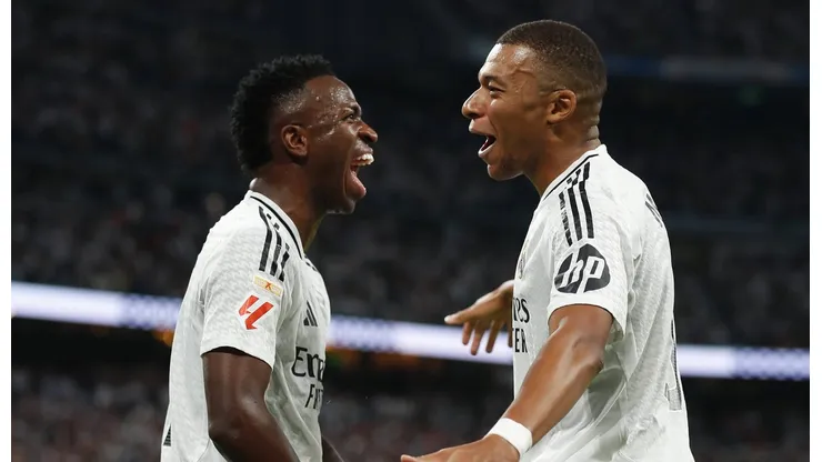 Vini Jr e Mbappé no Real Madrid.