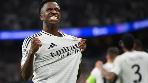 Vini Jr em campo pelo Real Madrid – (Photo by Denis Doyle/Getty Images)