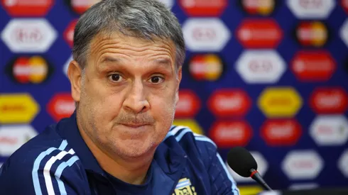 Chile - La Serena - 12/06/2015- COPA AMERICA 2015, COLETIVA DA ARGENTINA - Gerardo Martino tecnico da Argentina durante coletiva de imprensa no estadio La Portada. Foto: Marcelo Frias/Jam Media/Agencia Uno/AGIF