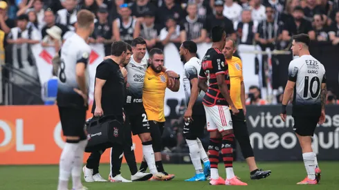 SP - SAO PAULO - 01/09/2024 - BRASILEIRO A 2024, CORINTHIANS X FLAMENGO - Hector Hernandez jogador do Corinthians durante partida contra o Flamengo no estadio Arena Corinthians pelo campeonato Brasileiro A 2024. Foto: Ettore Chiereguini/AGIF