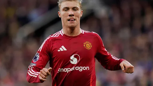 Hojlund em ação durante o confronto entre Manchester United e Brentford, no dia 19 de outubro de 2024. (Sportimage Ltd / Alamy Stock Photo)