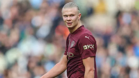 Erling Haaland em partida pelo Manchester CIty