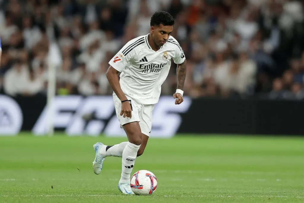 Rodrygo em ação pelo Madrid. (Photo by Gonzalo Arroyo Moreno/Getty Images)