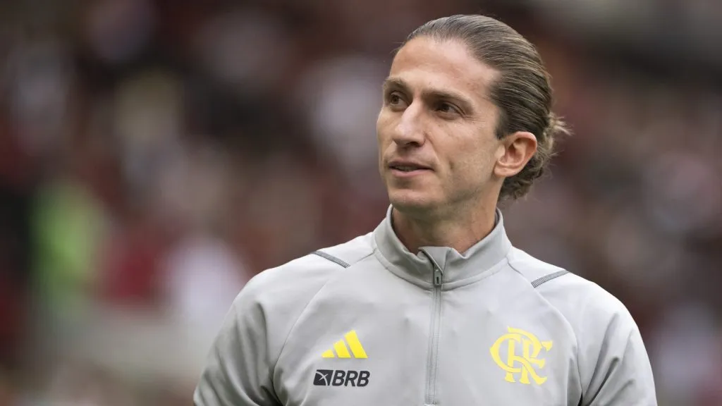 Filipe Luís, técnico do Flamengo. Foto: Jorge Rodrigues/AGIF