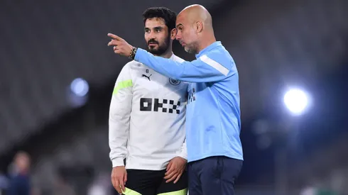 Gundogan e Pep Guardiola no Manchester City.