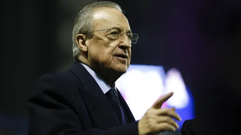 VALENCIA, SPAIN – FEBRUARY 22: Florenitno Perez, president of Real Madrid prior the Liga match between Levante UD and Real Madrid CF at Ciutat de Valencia on February 22, 2020 in Valencia, Spain. (Photo by Eric Alonso/Getty Images)