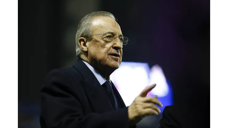 VALENCIA, SPAIN - FEBRUARY 22: Florenitno Perez, president of Real Madrid prior the Liga match between Levante UD and Real Madrid CF at Ciutat de Valencia on February 22, 2020 in Valencia, Spain. (Photo by Eric Alonso/Getty Images)