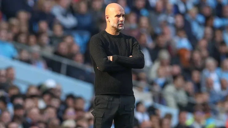 Guardiola em partida pelo Manchester City