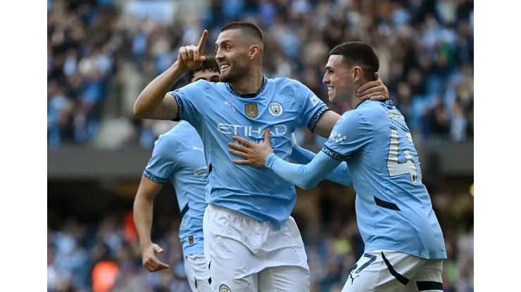 Manchester City entrou em campo contra o Fulham na última rodada da Premier League antes da Data Fifa (Foto: Gareth Copley/Getty Images)